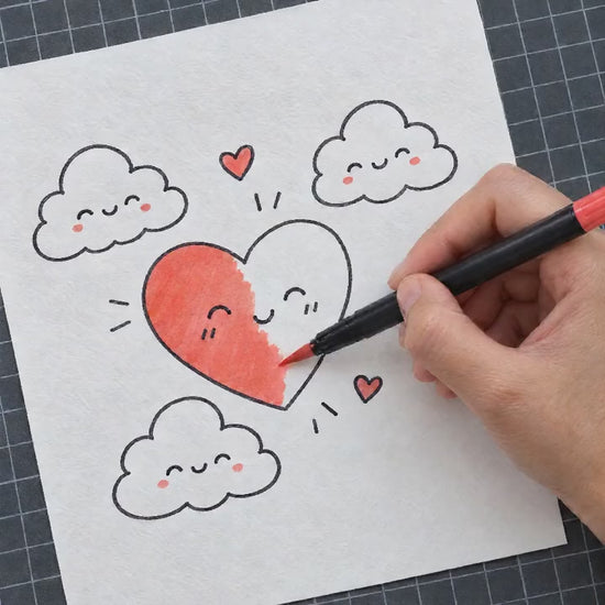 Coloring with a Looma acrylic marker